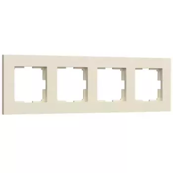 Рамка на 4 поста Werkel Slab айвори матовый W0042962 4690389193521