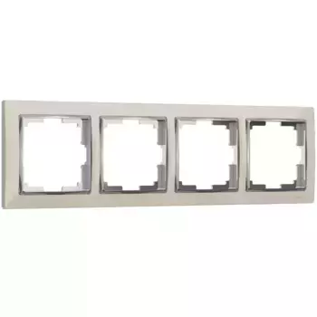Рамка на 4 поста Werkel Snabb W0041903 слоновая кость/хром 4690389160912