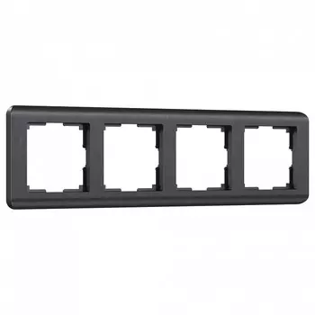 Рамка на 4 поста Werkel Stream графит W0042104 4690389162350