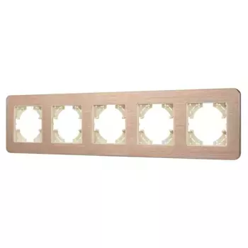 Рамка на 5 постов алюминиевая Arlight FRM-AKIRY-AL-5-GD 049736