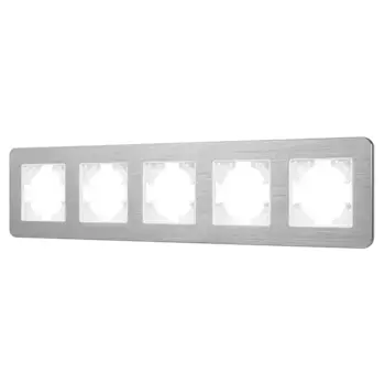 Рамка на 5 постов алюминиевая Arlight FRM-AKIRY-AL-5-SR 049734