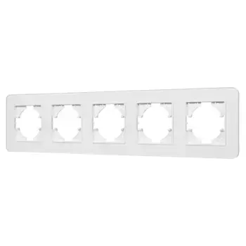 Рамка на 5 постов стеклянная Arlight FRM-OMALI-SFGS-5-WH 049720