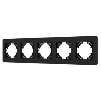 Рамка на 5 постов стеклянная Arlight FRM-OMALI-SFGS-5-BK 049721