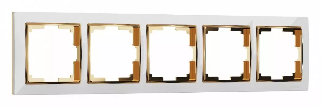 Рамка на 5 постов Werkel Snabb белый/золото W0051933 4690389161049