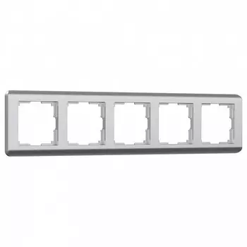 Рамка на 5 постов Werkel Stream серебряный W0052106 4690389172755