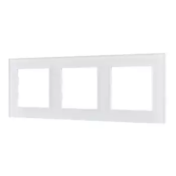 Рамка трехместная Arlight FRM-GLARE-GS-3-WH 043799