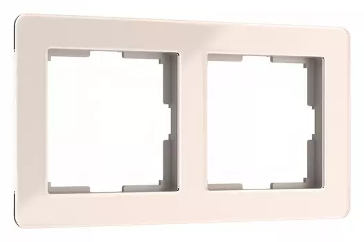 Рамка Werkel Acrylic на 2 поста айвори W0022743 4690389186288