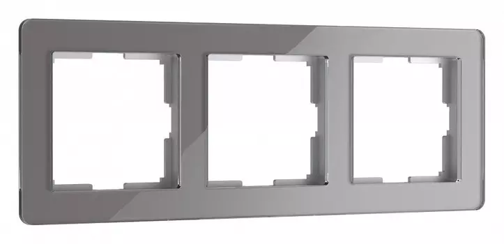 Рамка Werkel Acrylic на 3 поста графит W0032704 4690389184895