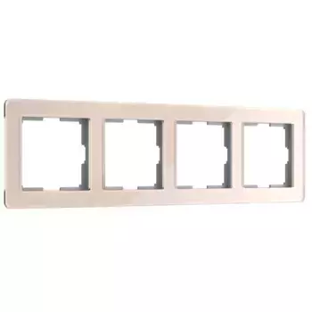 Рамка Werkel Acrylic на 4 поста айвори W0042743 4690389190551