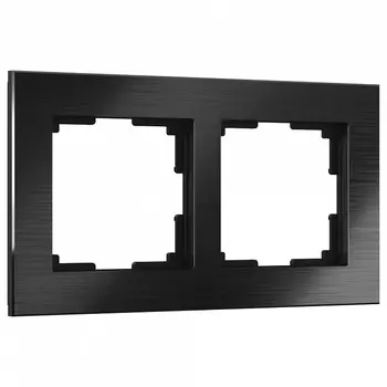 Рамка Werkel Aluminium на 2 поста черный алюминий W0021708 4690389158056