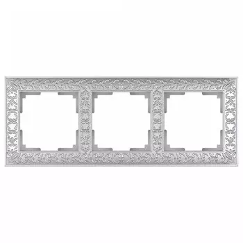Рамка Werkel Antik на 3 поста матовый хром WL07-Frame-03 4690389145681