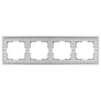 Рамка Werkel Antik на 4 поста жемчужный WL07-Frame-04 4690389063527