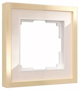 Рамка Werkel Baguette на 1 поста айвори/латунь W0012851 4690389185731