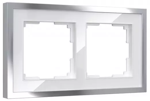 Рамка Werkel Baguette на 2 поста белый/серебро W0022850 4690389185755