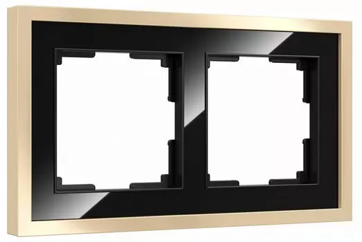 Рамка Werkel Baguette на 2 поста черный/латунь W0022852 4690389185786