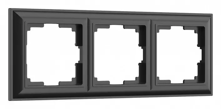 Рамка Werkel Fiore на 3 поста черный матовый W0032208 4690389160417