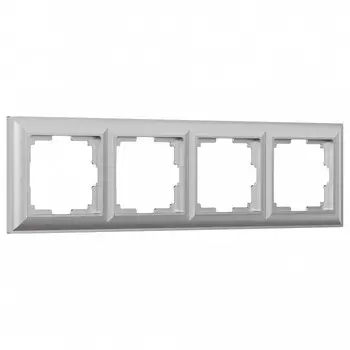 Рамка Werkel Fiore на 4 поста серебряный W0042206 4690389160431