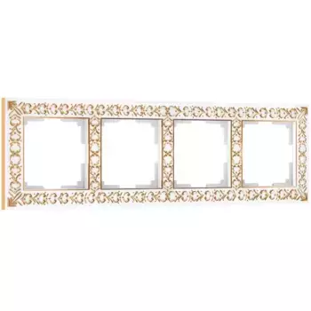 Рамка Werkel на 4 поста (белое золото) a050935 4690389158278
