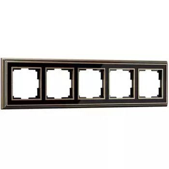 Рамка Werkel Palacio на 5 постов бронза/черный WL17-Frame-05 4690389103766