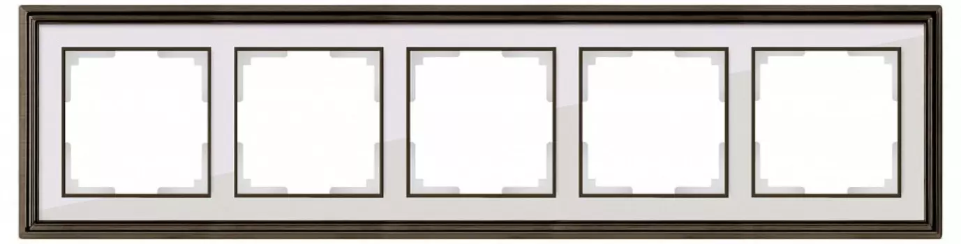 Рамка Werkel Palacio на 5 постов бронза/черный WL17-Frame-05 4690389103766