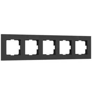 Рамка Werkel Slab на 5 постов черный софт W0052908 4690389207907