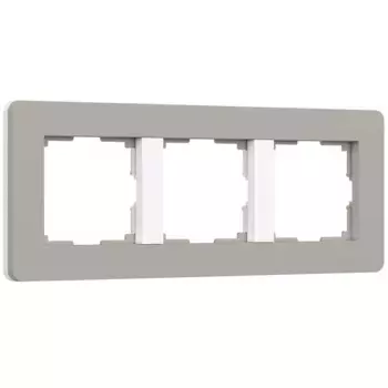 Рамка Werkel Split на 3 поста дымчатый/белый W0033067 4690389206085