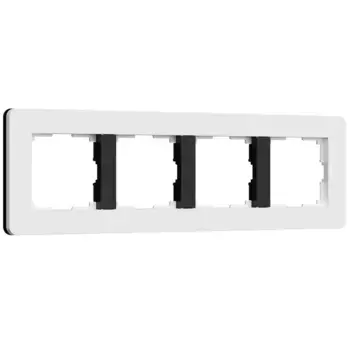 Рамка Werkel Split на 4 поста белый/черный W0043068 4690389208249