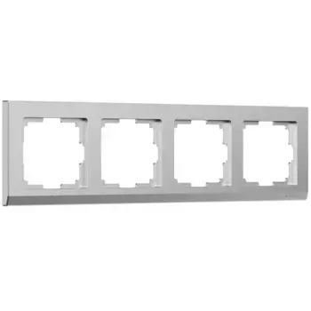 Рамка Werkel Stark на 4 поста серебро W0041865 4690389194962