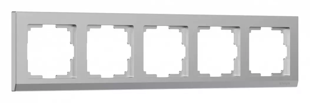 Рамка Werkel Stark на 5 постов серебряный W0051806 4690389161940