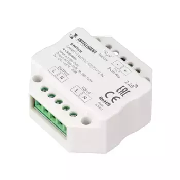 Релейный модуль Arlight SMART-SWITCH-701-72-PS-IN (230V, 1x3A, 2.4G) 025039(2)