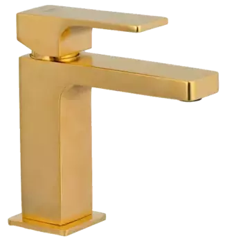 Смеситель для раковины Remer Absolute AU12BG золотой брашированный