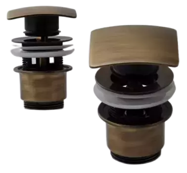 Remer Донный клапан click-clack короткий с переливом 1 1/4"
