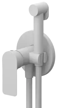 Гигиенический душ Remer Infinity I65WBO белый матовый, со смесителем, С ВНУТРЕННЕЙ ЧАСТЬЮ