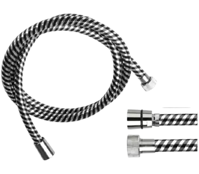 Remer Шланг для душа biflex pvc черный\хром, конусная гайка 150см
