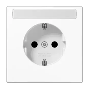 Розетка 2K+З c полем для надписи Jung LS1520NAWW