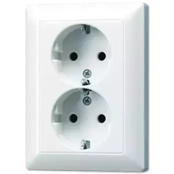 Розетка 2K+З двухместная Jung AS5020UWW
