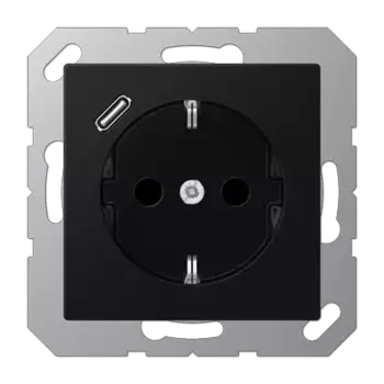 Розетка 2K+З Jung A1520-18CSWM