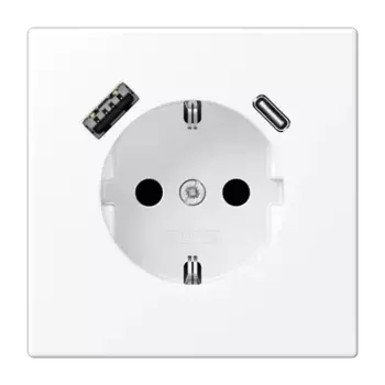 Розетка 2K+З Jung LS1520-15CAWWM