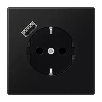 Розетка 2K+З Jung LS1520-18ASWM