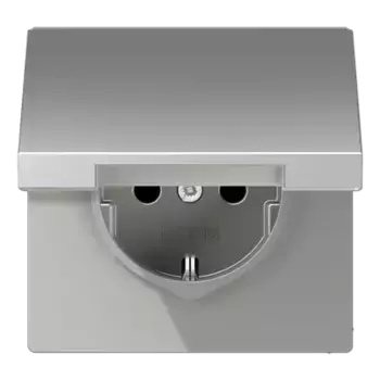 Розетка 2K+З с крышкой Jung AL1520KL