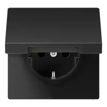 Розетка 2K+З с крышкой Jung AL1520KLAN