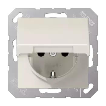 Розетка 2K+З с крышкой Jung AS1520KL