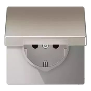 Розетка 2K+З с крышкой Jung ES1521KL