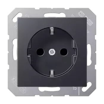 Розетка 2K+З со шторками Jung A1520BFKIANM