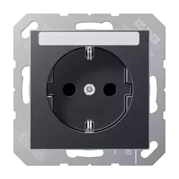 Розетка 2K+З со шторками Jung A1520BFKINAANM