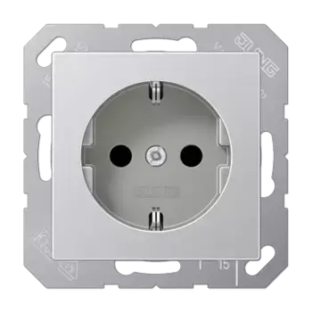 Розетка 2K+З со шторками Jung A1520KIAL