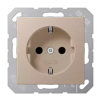 Розетка 2K+З со шторками Jung A1520KICH