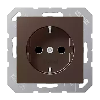 Розетка 2K+З со шторками Jung A1520KIMO