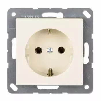 Розетка 2K+З со шторками Jung EP1420KI