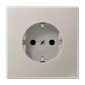 Розетка 2K+З со шторками Jung ES1520KI